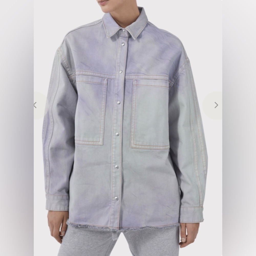 NWT IRO Nayah Denim Jacket in purple wash. Size FR 34 / US small